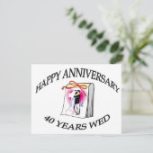 Carte 40e anniversaire de mariage (Debout devant)