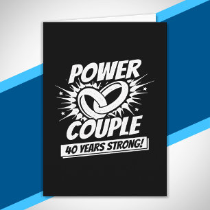 Carte 40e anniversaire de mariage - 40 ans de mariage