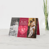 Carte 40e anniversaire de mariage de rubis maintenant pu (Devant)