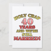 Carte 40e anniversaire de mariage drôle (Devant)