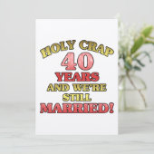 Carte 40e anniversaire drôle (Debout devant)