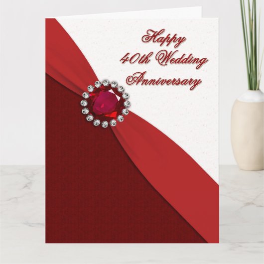 Carte 40e anniversaire du Mariage (Devant)