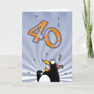 Carte 40e anniversaire du Pingouin Surprise