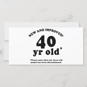 Carte 40e anniversaire Gag Dons