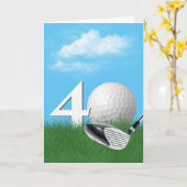 Carte 40e Anniversaire Golf Ball In Grass (Fleur jaune)