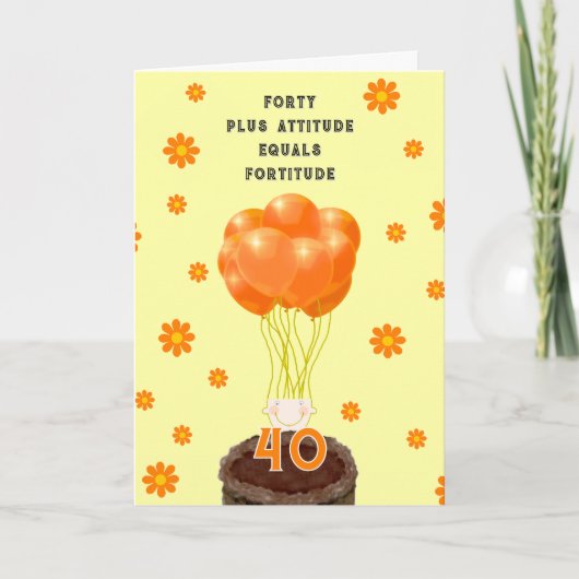 Carte 40e anniversaire heureux voeux (Devant)