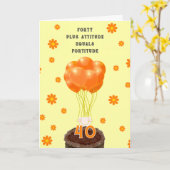 Carte 40e anniversaire heureux voeux (Fleur jaune)