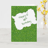 Carte 40e anniversaire irlandais et Shamrock (Fleur jaune)