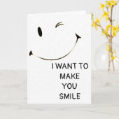 Carte **40e ANNIVERSAIRE** JE VEUX VOUS FAIRE "SOURIRE" (Fleur jaune)