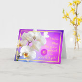 Carte 40e anniversaire Lindsay Orchids Elégant cadre dor (Fleur jaune)