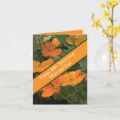 Carte 40e anniversaire Mariage Nasturtium alternative (Fleur jaune)