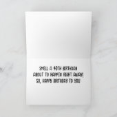 Carte * 40e ANNIVERSAIRE* PEUT LE SENTIR À 1,5 KM ! (Intérieur)