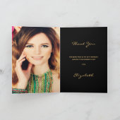 Carte 40e anniversaire photo Merci noir bordeaux (Intérieur)