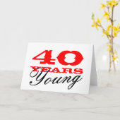Carte 40e anniversaire pour 40 ans jeunes hommes o (Fleur jaune)