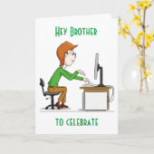 Carte "40e anniversaire pour mon FRÈRE" (Fleur jaune)