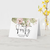 Carte 40e anniversaire Quarante Joyeux anniversaire pour (Fleur jaune)