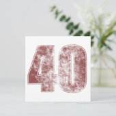 Carte 40e anniversaire Red Grunge (Debout devant)