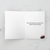 Carte 40e anniversaire rose et or noir (Intérieur)