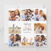 Carte 40e anniversaire rose girly parties scintillant ph (Devant)