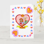 Carte 40e Anniversaire - Rubis (Fleur jaune)