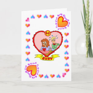 Carte 40e Anniversaire - Rubis