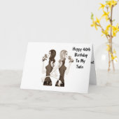 Carte 40e ANNIVERSAIRE SOUHAITE À MA SOEUR DOUCE (Fleur jaune)