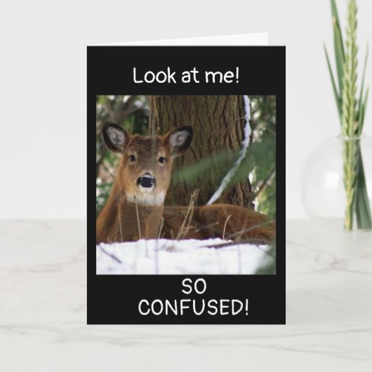 Carte "40e ANNIVERSAIRE SOUHAITE" D'UN CERF (Devant)