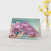 Carte 40e anniversaire Susan Orchids Elegant Gold Frame (Fleur jaune)