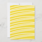 Carte 40e anniversaire typographie moderne jaune minimal (Dos)