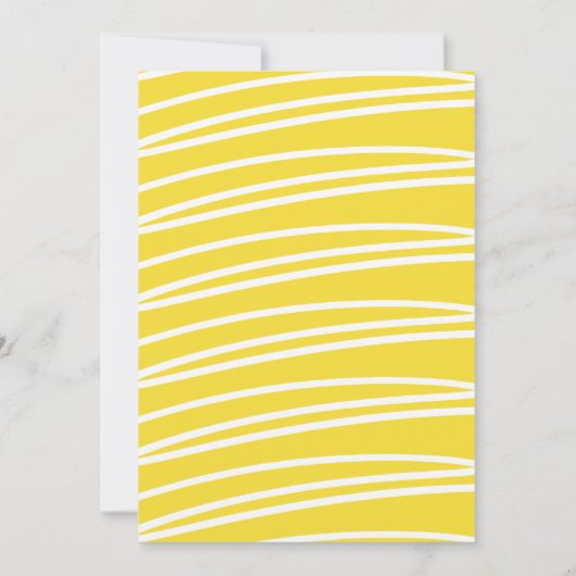 Carte 40e anniversaire typographie moderne jaune minimal (Dos)