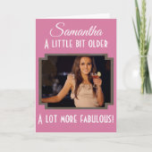 Carte 40e anniversaire Une photo rose beaucoup plus fabu (Devant)