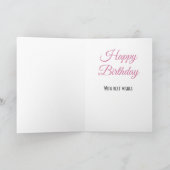 Carte 40e anniversaire Une photo rose beaucoup plus fabu (Intérieur)