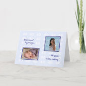 Carte 40e anniversaire vos photos et texte bleu (Devant)
