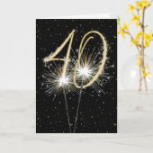 Carte 40e anniversary (Fleur jaune)