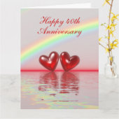 Carte 40e Anniversary Ruby Hearts (Fleur jaune)
