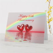 Carte 40e Anniversary Ruby Hearts (Fleur jaune)