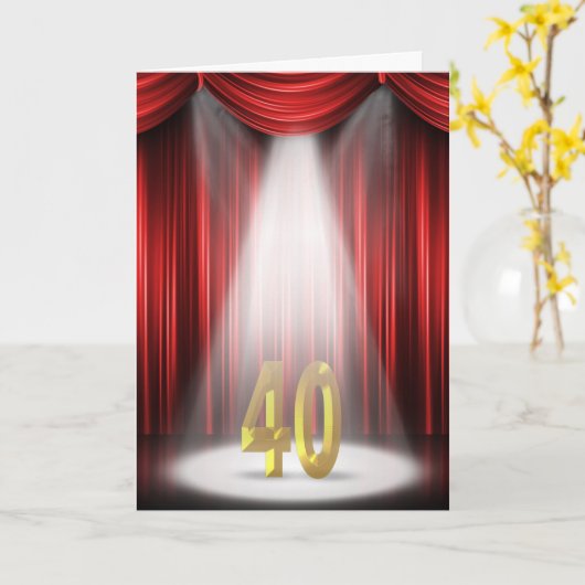 Carte 40e Anniversary Spotlight Congratulation (Fleur jaune)