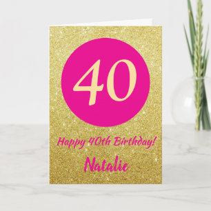 Carte 40e Joyeux anniversaire
