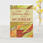 Carte 40e Jubilé, Nun, Coup d'oeil en verre (Fleur jaune)