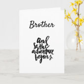 Carte **40e MOYEN DANS LA 40 ZONE** ANNIVERSAIRE DU FRÈR (Fleur jaune)