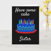 Carte **40e** MOYENS **MANGER LE GÂTEAU** ANNIVERSAIRE D (Fleur jaune)