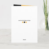 Carte 40e photo d'anniversaire jaune et noir encore extr (Dos)