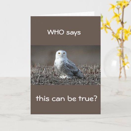 Carte **40ème** QUI DIT QUE C'EST "VRAI ?" (Fleur jaune)