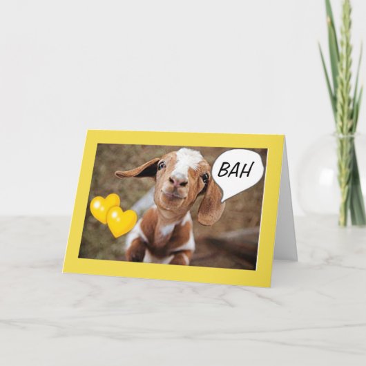 Carte **40th BIRTHDAY** WISHES FROM A SILLY LITTLE GOAT (Devant)