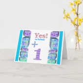 Carte 41 51 61 71 81 91 101 Années Jeune! Joyeux anniver (Fleur jaune)