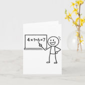 Carte 41 67 Mème Quarante Un Six Sept Enseignant Des Mat (Fleur jaune)