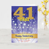 Carte 41 Anniversaire de la reprise Numéros gras (Fleur jaune)