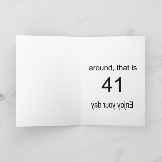 Carte 41 ans (Intérieur)