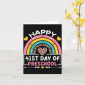 Carte 41 Days Of School Happy 41st Day Of Preschool Teac (Fleur jaune)