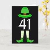 Carte 41 Saint-Patrick Four One Enfants Drôle Leprechaun (Fleur jaune)